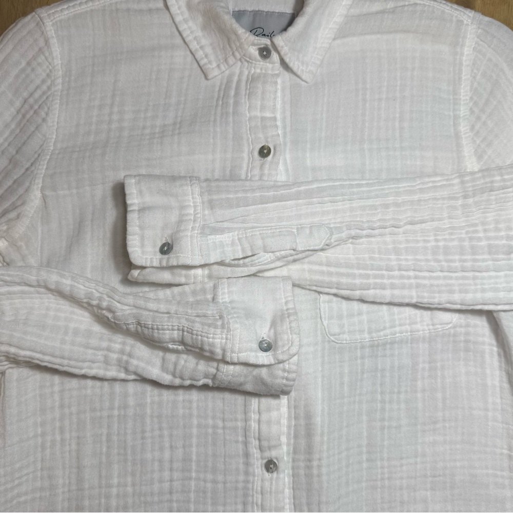 Rails Ellis Button Up Shirt, White, S - Picture 8 of 13